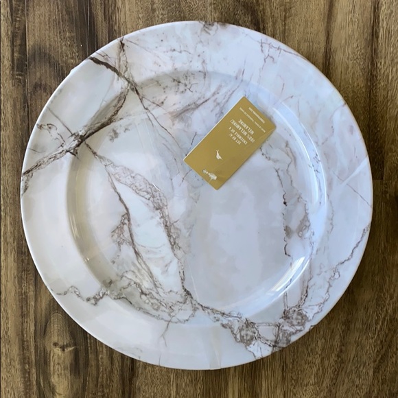 Marble melamine plate set